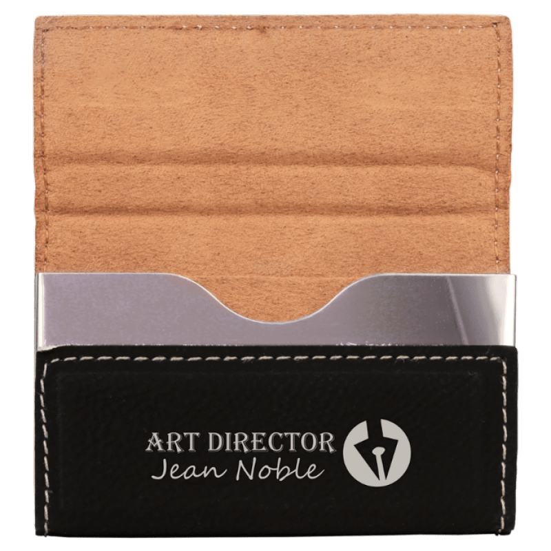 black-silver-leatherette-hard-card-case-with-magnetic-closure.png Black Silver Leatherette Hard Card Case with Magnetic Closure