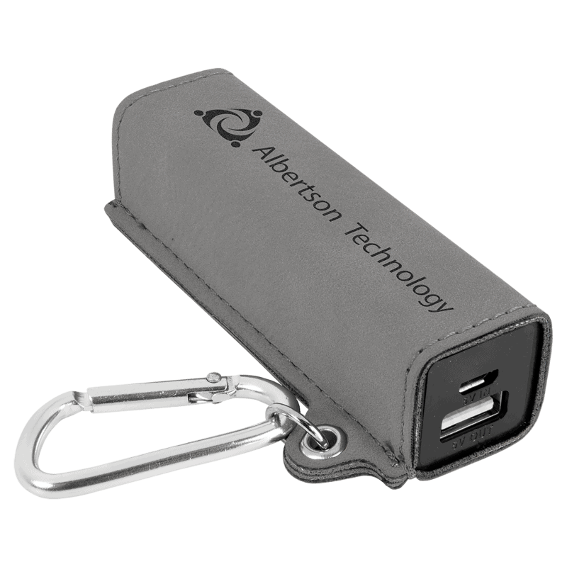 gray-leatherette-200-mah-power-bank-with-usb-cord.png Gray Leatherette 200 mah Power Bank with USB Cord